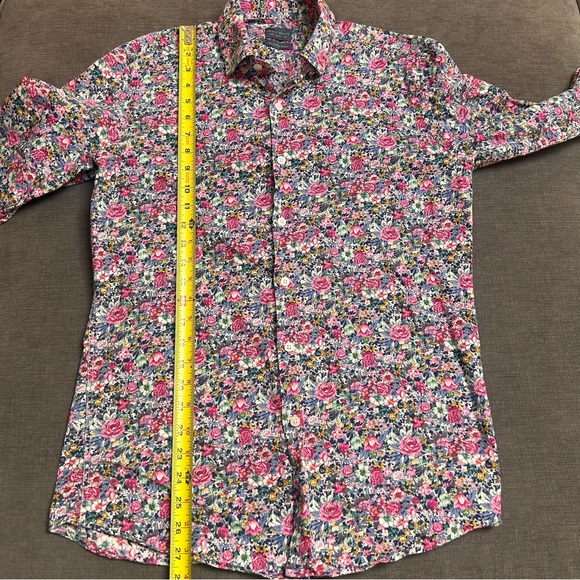 Grand Frank slim fit floral button down Size 16.5 41/42 - Picture 5 of 7